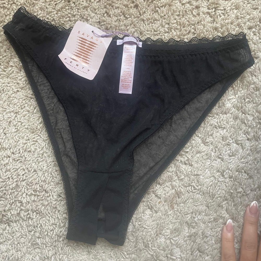 Savage X Fenty Sheer Black Panties